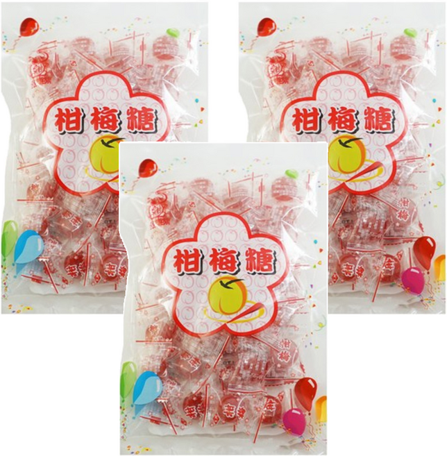 品味食族 柑梅糖, 220g, 3袋