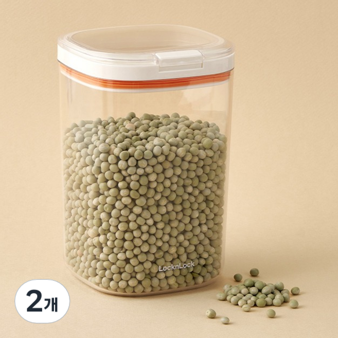 락앤락 이지 오픈 보관용기 화이트, 2개, 1.7L