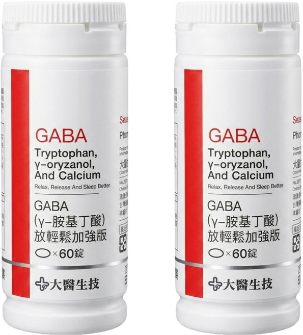 大醫生技 GABA y-胺基丁酸 放輕鬆加強版, 60顆, 2罐