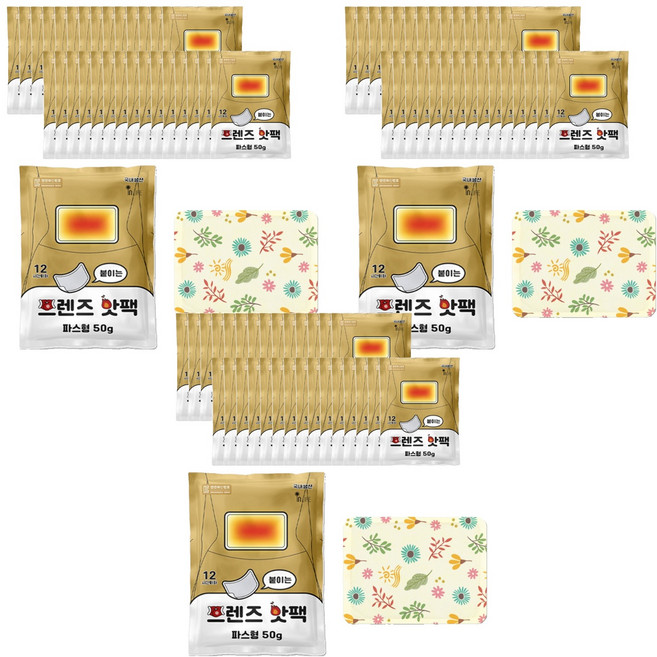 인라이프 국내 제조 파스형 붙이는 프렌즈 핫팩 50g, 90개