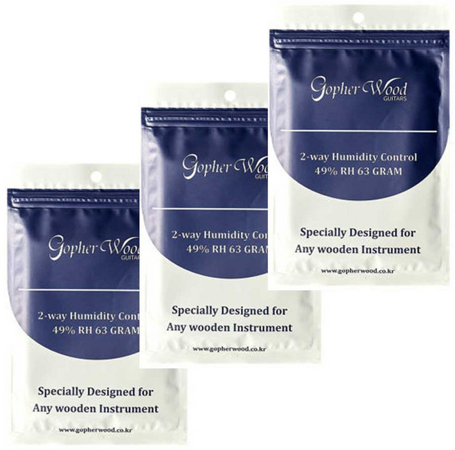 고퍼우드 기타 양방향 습도관리 팩 49프로, 3개