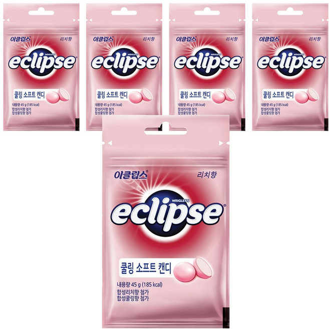 이클립스 쿨링 소프트 캔디 리치향, 45g, 5개