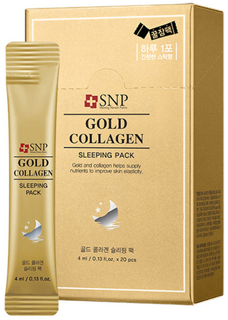 에스엔피 골드 콜라겐 슬리핑 팩 스틱형, 80ml, 1개
