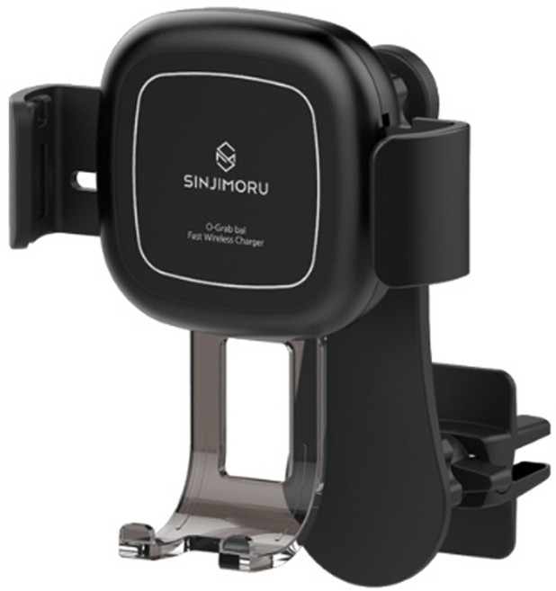 신지모루 FOD 센서 차량용 스마트폰 고속 무선 충전 거치대 SOG_BAL, 블랙
