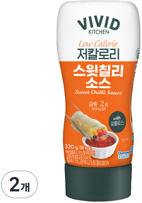 비비드키친 저칼로리 스윗칠리소스, 320g, 2개