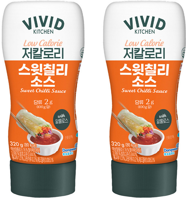 비비드키친 저칼로리 스윗칠리소스, 320g, 2개