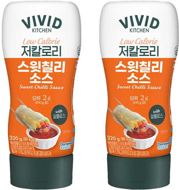 비비드키친 저칼로리 스윗칠리소스, 320g, 2개 - 쿠팡