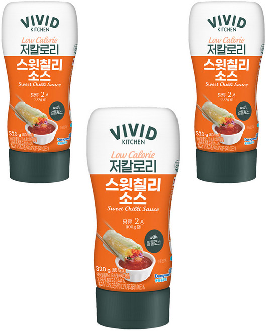 비비드키친 저칼로리 스윗칠리소스, 320g, 3개