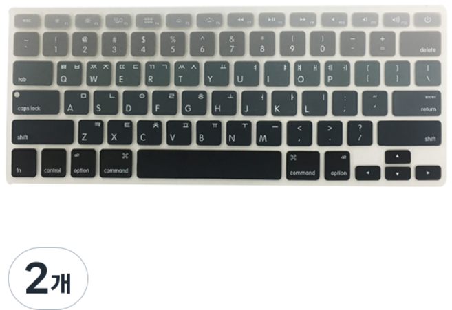 Anyclear MacBook 矽膠 Air Pro Retina Touch Bar 鍵盤膜 New Air 13 A2337, 黑色漸層, 2個