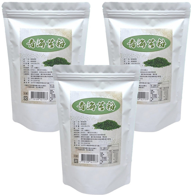 茂格生機 青海苔, 100g, 3包