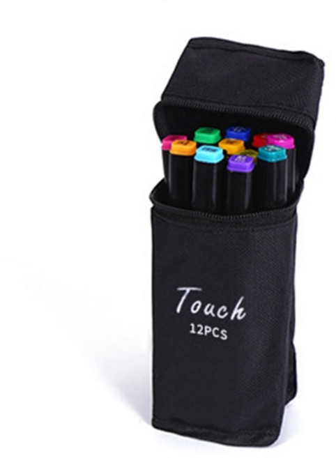 생활애찬 컬러 유성 트윈 마커펜, 12색, 1개