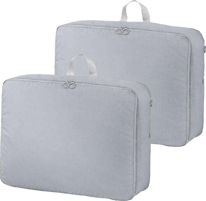 旅行壓縮包 記憶布面料 防水 耐髒 雙層擴展設計, 2個裝, 1組