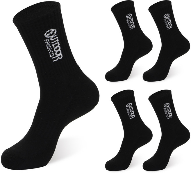 아웃도어프로덕츠 플레인 더블 쿠션 크루 양말 5켤레