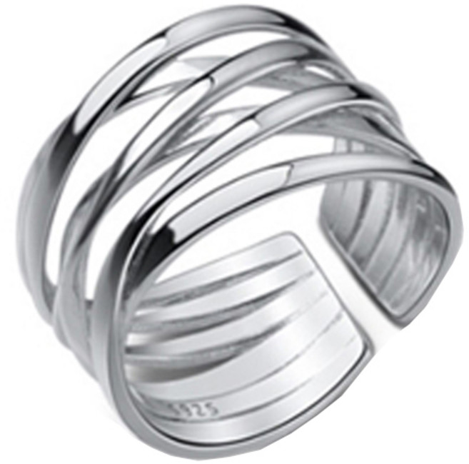 에르모사제이 여성용 데일리 레이어드 은반지 R037