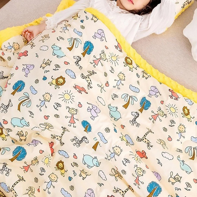 愛北鼻 獨家加厚珍珠毯 1.1kg, 1件, 黃色 開心樂園