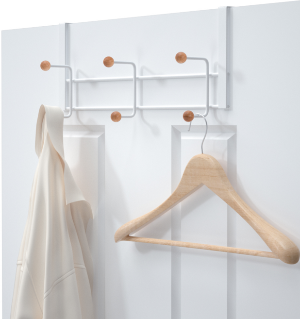 코멧 홈 우드볼 도어행거, 혼합색상, 6구, 1개