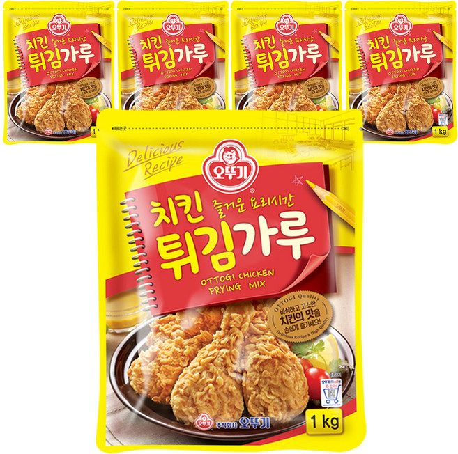 오뚜기 치킨 튀김가루, 1kg, 5개