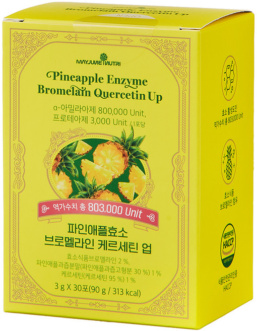 MAYJUNENUTRI 鳳梨酵素 菠蘿蛋白酶 Up 30入, 90g, 1個