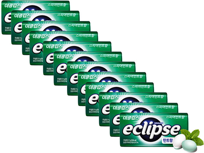 이클립스 스피아민트향 캔디, 34g, 12개