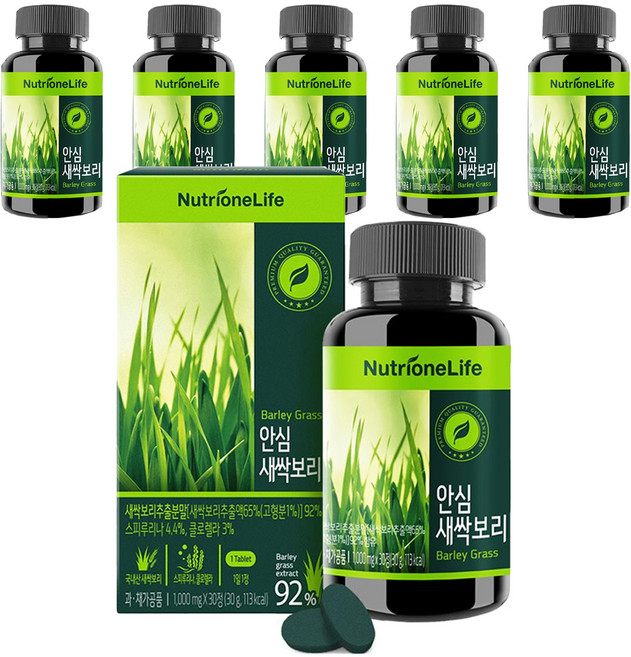 뉴트리원 안심 새싹보리 정, 30정, 6개