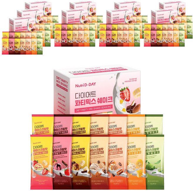 뉴트리디데이 다이어트 파티믹스 쉐이크 7종 세트, 350g, 10개