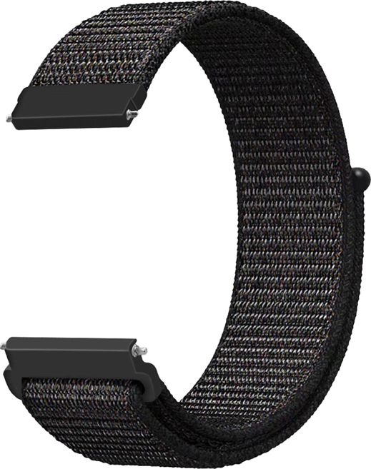 DGG Galaxy Watch 尼龍運動錶帶 22mm, 1個, 深黑色