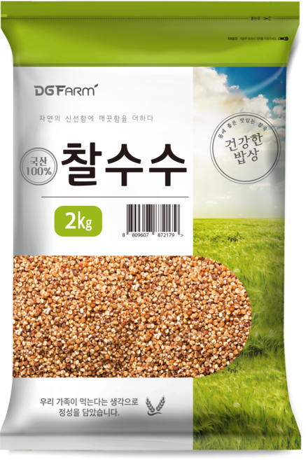 건강한밥상 국산 찰수수, 2kg, 1개