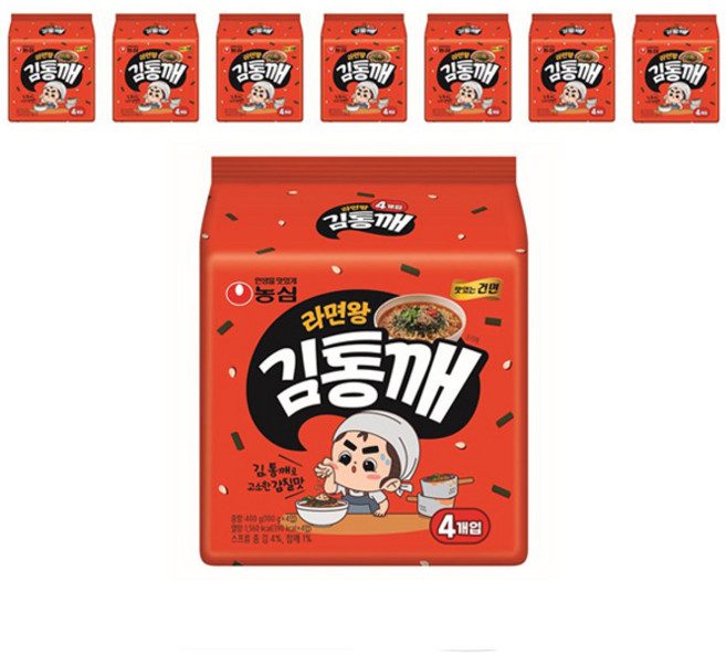 농심 라면왕 김통깨 100g, 32개