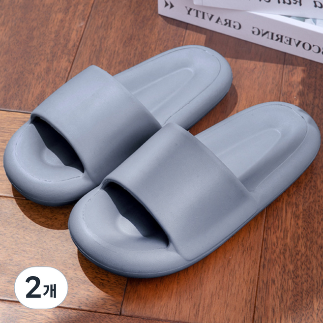 구띵 층간소음 마시멜로 거실화, 다크그레이, 2개