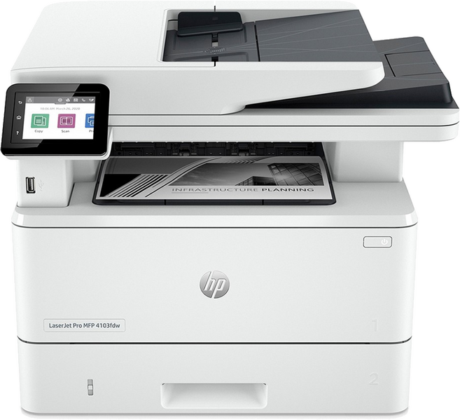 hp 惠普 LaserJet Pro MFP 4103fdw 多功能無線黑白雷射事務機 高達40ppm 自動雙面列印, 1台