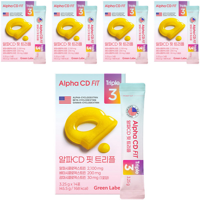 GC녹십자웰빙 알파CD 핏 트리플 14p, 45.5g, 5개