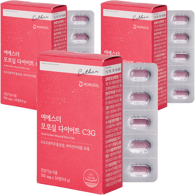 에스더포뮬러 여에스더 모로실 다이어트 C3G 9.8g, 14정, 3개