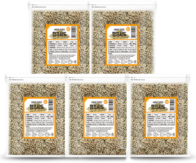대구농산 더담은 햄프씨드, 500g, 5개