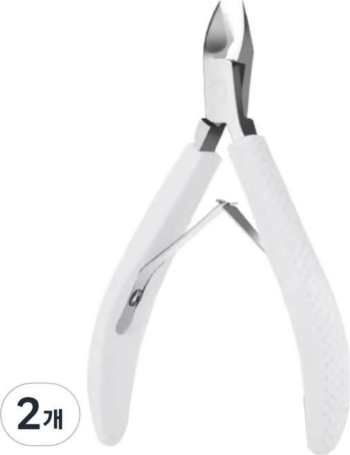 올웨일리 네일 니퍼 각질 큐티클 케어 가위 TSP2651, 2개, 화이트