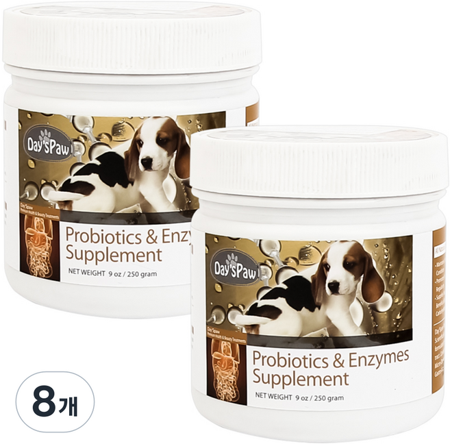 데이스포 강아지 에이치시리즈 영양제, 장건강/유산균, 250g, 8개