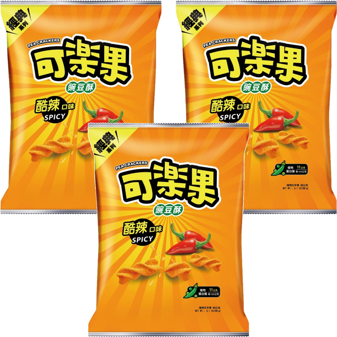 可樂果 酷辣口味, 88g, 3包