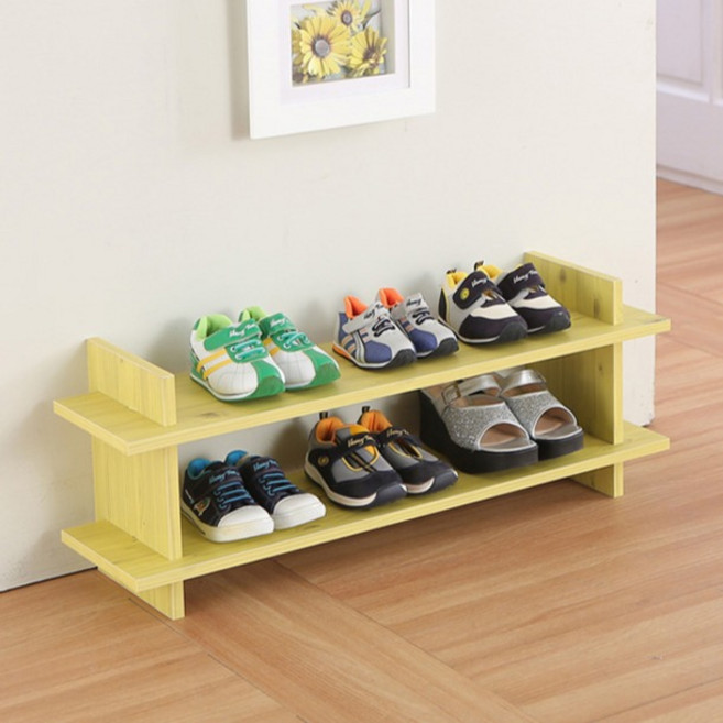 아라마가구 무지개신발장, 햇살노랑, 2단