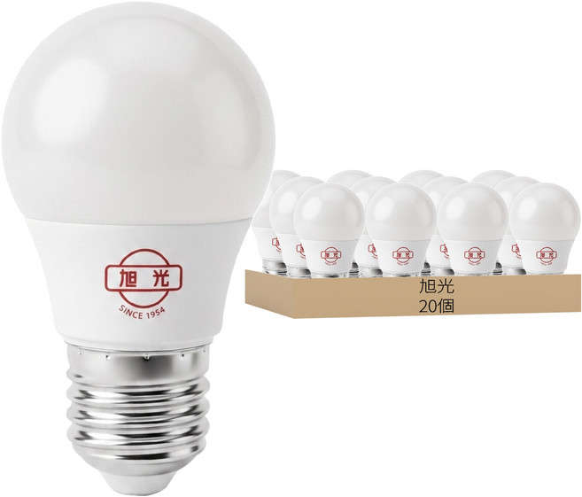 旭光 5W LED 高效能球泡 6500K, 20個, 晝光色(6500K)