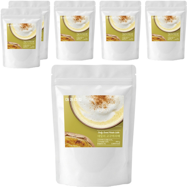 대한다업 데일리 고구마라떼 파우더, 450g, 6개, 1개입