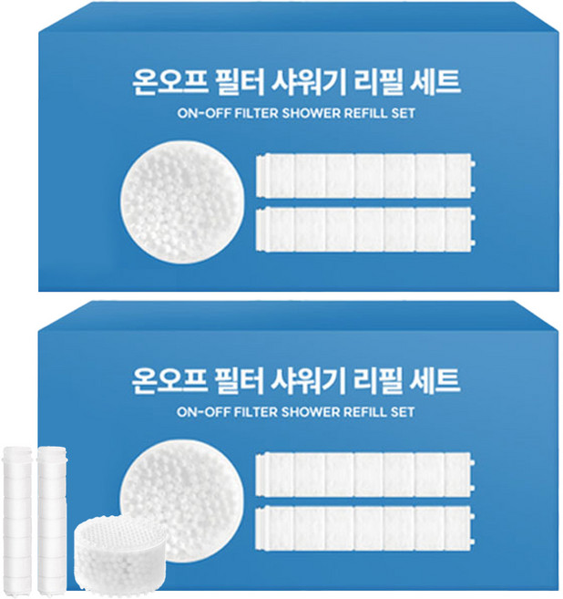 네이쳐리빙 마카롱 필터샤워기 리필 세트, 2개