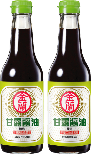 KIMLAN 金蘭 甘露醬油, 500ml, 2瓶