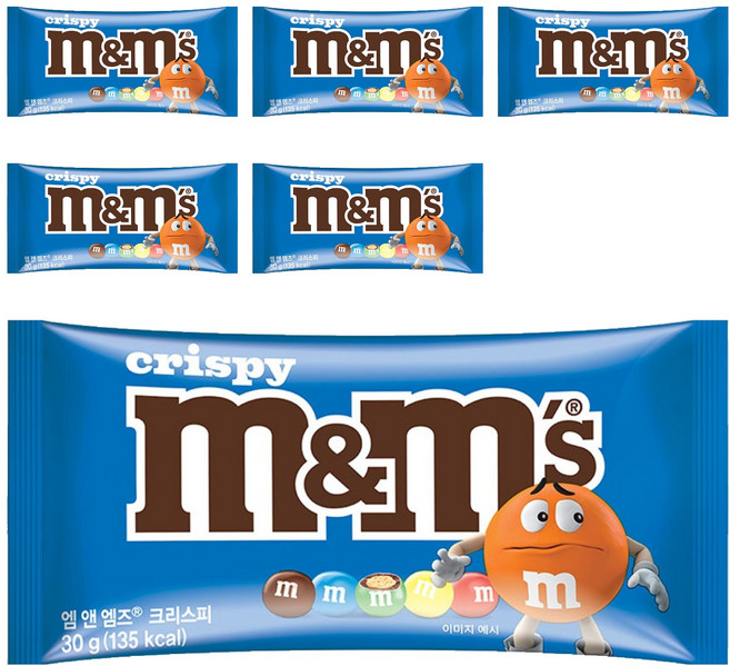 엠앤엠즈 크리스피 초콜릿, 30g, 6개