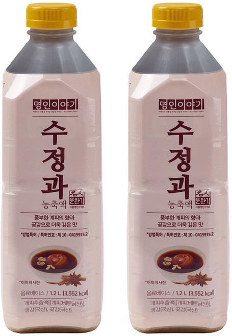 명인이야기 수정과 농축액, 1.2L, 2개