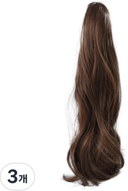 핑크에이지 포니즈테일 롤링 몰리 렉스사 가발, BB1 브라운, 3개