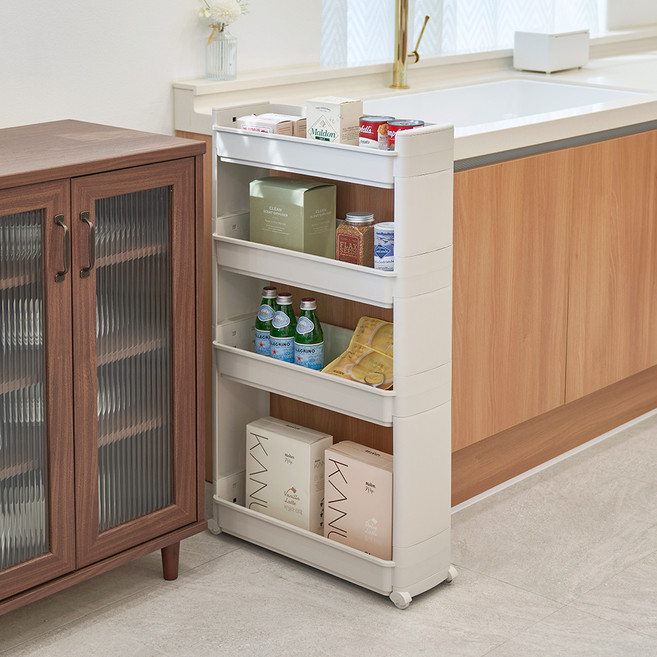 창신리빙 4단 슬림 선반, 그레이