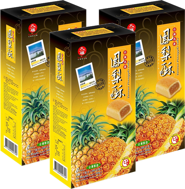 九福 鳳梨酥, 200g, 3盒