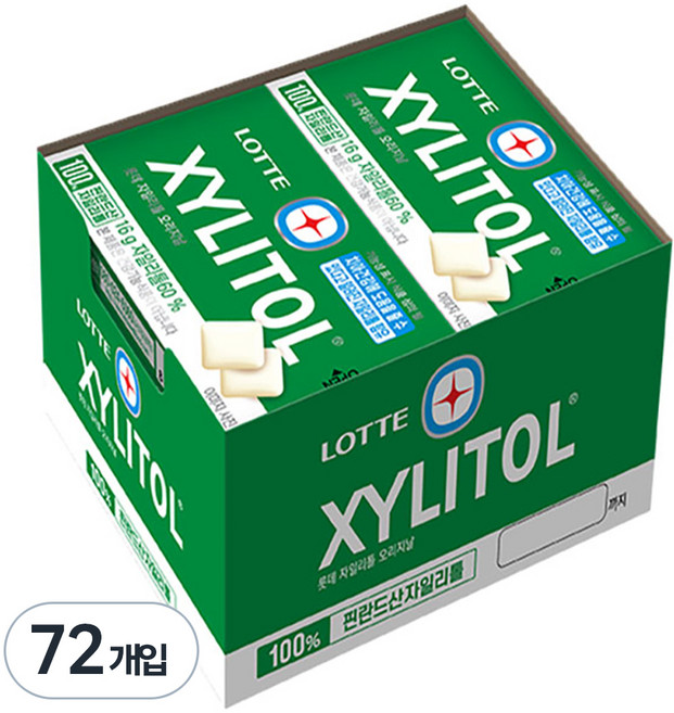 롯데자일리톨 오리지날 껌, 16g, 72개