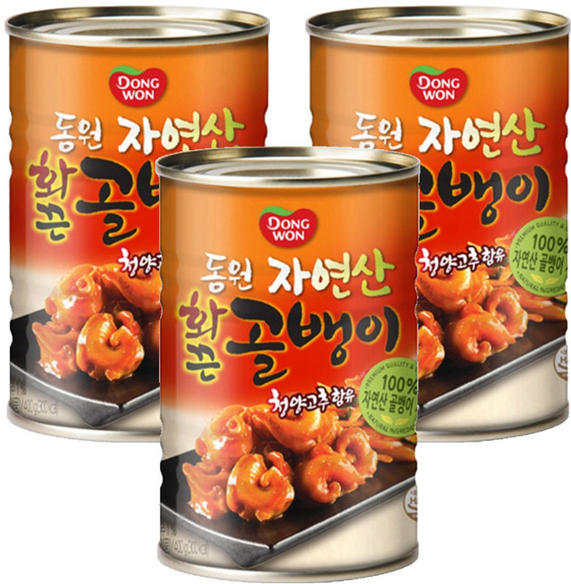 Dongwon 東遠 辣味螺肉罐頭, 400g, 3個