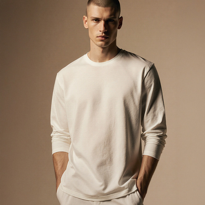 씨티라이프카멜 여성용 라운드 루즈핏 긴팔 티셔츠