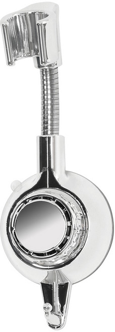 코멧 고리가 있는 자바라 샤워기 행거, 1개, 실버